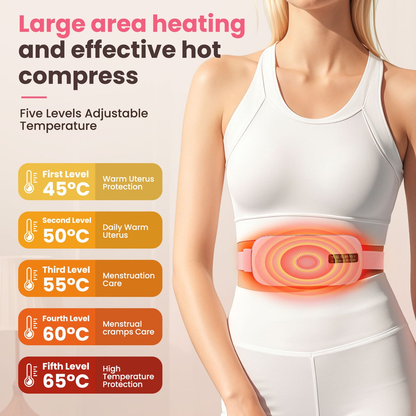 Hot compress warm palace heating belt